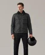 Men's Waxed Cotton Convoy Bomber Jacket | Trendy Leather Jackets