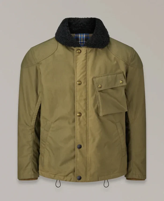 Men's Waxed Cotton Convoy Bomber Jacket | Trendy Leather Jackets