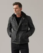 Men's Waxed Cotton Convoy Bomber Jacket | Trendy Leather Jackets