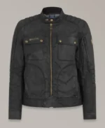 Men's Waxed Cotton Roberts Motorcycle Jacket | Trendy Leather Jackets