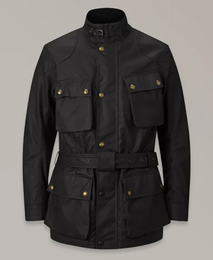 Men's Waxed Cotton Trial Master Motorcycle Jacket | Trendy Leather Jackets