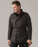 Men's Waxed Cotton Trial Master Motorcycle Jacket | Trendy Leather Jackets