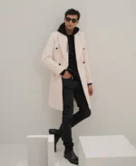 Men's White Winter Long Coat | Trendy Leather Jackets