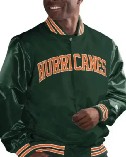 Miami Hurricanes Green Wool Jacket | Trendy Leather Jackets