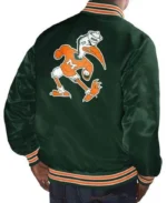Miami Hurricanes Satin Varsity Jacket | Trendy Leather Jackets