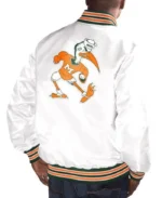 Miami Hurricanes Satin Varsity Jacket | Trendy Leather Jackets