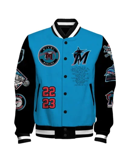 Miami Marlins MLB 2023 Varsity Jacket | Trendy Leather Jackets