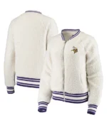 Minnesota Vikings Athletic Sherpa Jacket | Trendy Leather Jackets