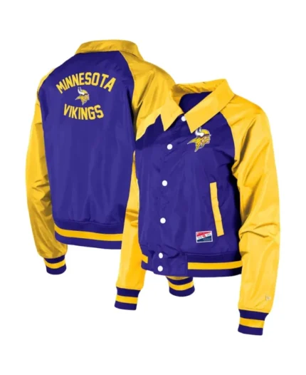 Minnesota Vikings Coaches Raglan Jacket | Trendy Leather Jackets