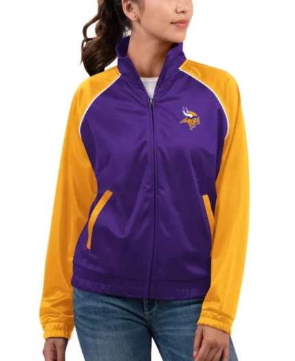 Minnesota Vikings Showup Fashion Dolman Track Jacket | Trendy Leather Jackets