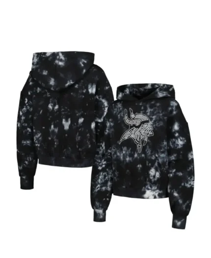Minnesota Vikings Tie-Dye Cropped Pullover Hoodie | Trendy Leather Jackets