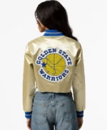 Mitchell And Ness Golden State Warriors Cropped Jacket | Trendy Leather Jackets