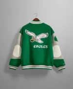 Mitchell & Ness Diana Eagles Varsity Jacket | Trendy Leather Jackets
