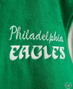 Mitchell & Ness Diana Eagles Varsity Jacket | Trendy Leather Jackets
