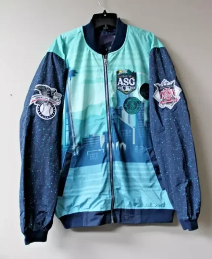 MLB 2023 Seattle Mariners Zip up poly jacket | Trendy Leather Jackets