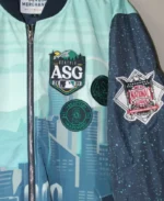 MLB 2023 Seattle Mariners Zip up poly jacket | Trendy Leather Jackets