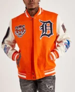 MLB 2024 Tigers Detroit Pro Standard Varsity Jacket | Trendy Leather Jackets
