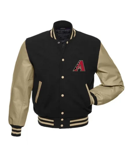 MLB Arizona Diamondbacks Black Letterman Jacket | Trendy Leather Jackets