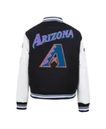 MLB Arizona Diamondbacks Black Retro Classic Varsity Jacket | Trendy Leather Jackets