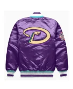 MLB Arizona Diamondbacks Exclusive Purple Satin Jacket | Trendy Leather Jackets