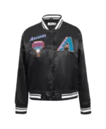 MLB Arizona Diamondbacks Pro Standard Black Satin Jacket | Trendy Leather Jackets