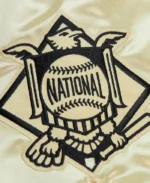 MLB Atlanta Braves Gold Lightweight Satin Jacket | Trendy Leather Jackets