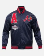 MLB Atlanta Braves Mashup Satin Jacket | Trendy Leather Jackets