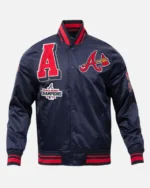 MLB Atlanta Braves Mashup Satin Jacket | Trendy Leather Jackets