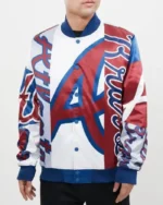 MLB Atlanta Braves Mashup Satin Jacket | Trendy Leather Jackets