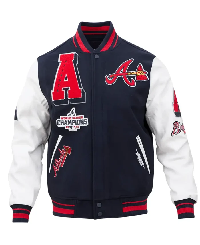 MLB Atlanta Braves Mashup Varsity jacket | Trendy Leather Jackets