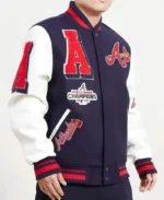 MLB Atlanta Braves Mashup Varsity jacket | Trendy Leather Jackets