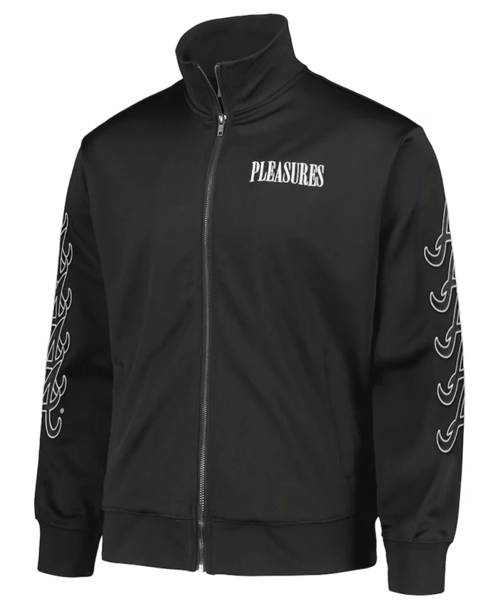 MLB Atlanta Braves Pleasures Pitcher Track Jacket | Trendy Leather Jackets