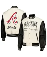 MLB Atlanta Braves PLEASURES Varsity Jacket | Trendy Leather Jackets