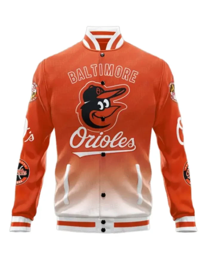 MLB Baltimore Orioles 1894 Vintage Varsity Jacket | Trendy Leather Jackets