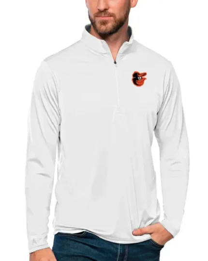 MLB Baltimore Orioles Antigua Tribute Pullover Top | Trendy Leather Jackets