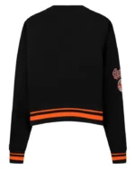 MLB Baltimore Orioles Black Mash Up Cropped Sweatshirt | Trendy Leather Jackets