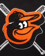 MLB Baltimore Orioles Black Mash Up Cropped Sweatshirt | Trendy Leather Jackets