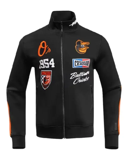 MLB Baltimore Orioles Fast Lane Track Jacket | Trendy Leather Jackets