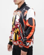 MLB Baltimore Orioles Mashup Satin Jacket | Trendy Leather Jackets