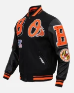 MLB Baltimore Orioles Mashup Varsity Jacket | Trendy Leather Jackets