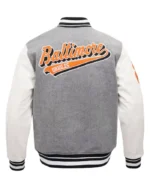 MLB Baltimore Orioles Script Tail Varsity Jacket | Trendy Leather Jackets