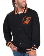 MLB Baltimore Orioles Starter Black Secret Weapon Jacket | Trendy Leather Jackets
