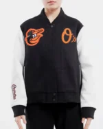 MLB Baltimore Orioles Wool Varsity Jacket | Trendy Leather Jackets