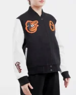 MLB Baltimore Orioles Wool Varsity Jacket | Trendy Leather Jackets