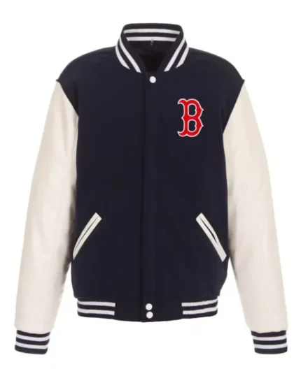 MLB Boston Red Sox JH Design Reversible Fleece Jacket | Trendy Leather Jackets