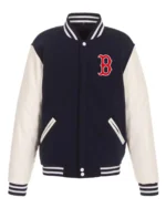 MLB Boston Red Sox JH Design Reversible Fleece Jacket | Trendy Leather Jackets