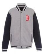 MLB Boston Red Sox JH Design Reversible Fleece Jacket | Trendy Leather Jackets