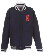 MLB Boston Red Sox JH Design Reversible Fleece Jacket | Trendy Leather Jackets