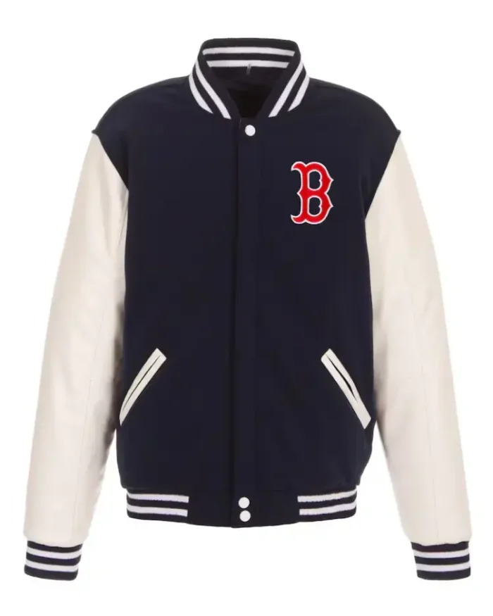 MLB Boston Red Sox JH Design Reversible Fleece Jacket | Trendy Leather Jackets