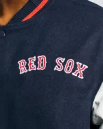 MLB Boston Red Sox Melton Varsity Jacket | Trendy Leather Jackets